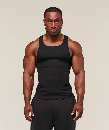 Gymshark Ribbed Tank 1Pk Black