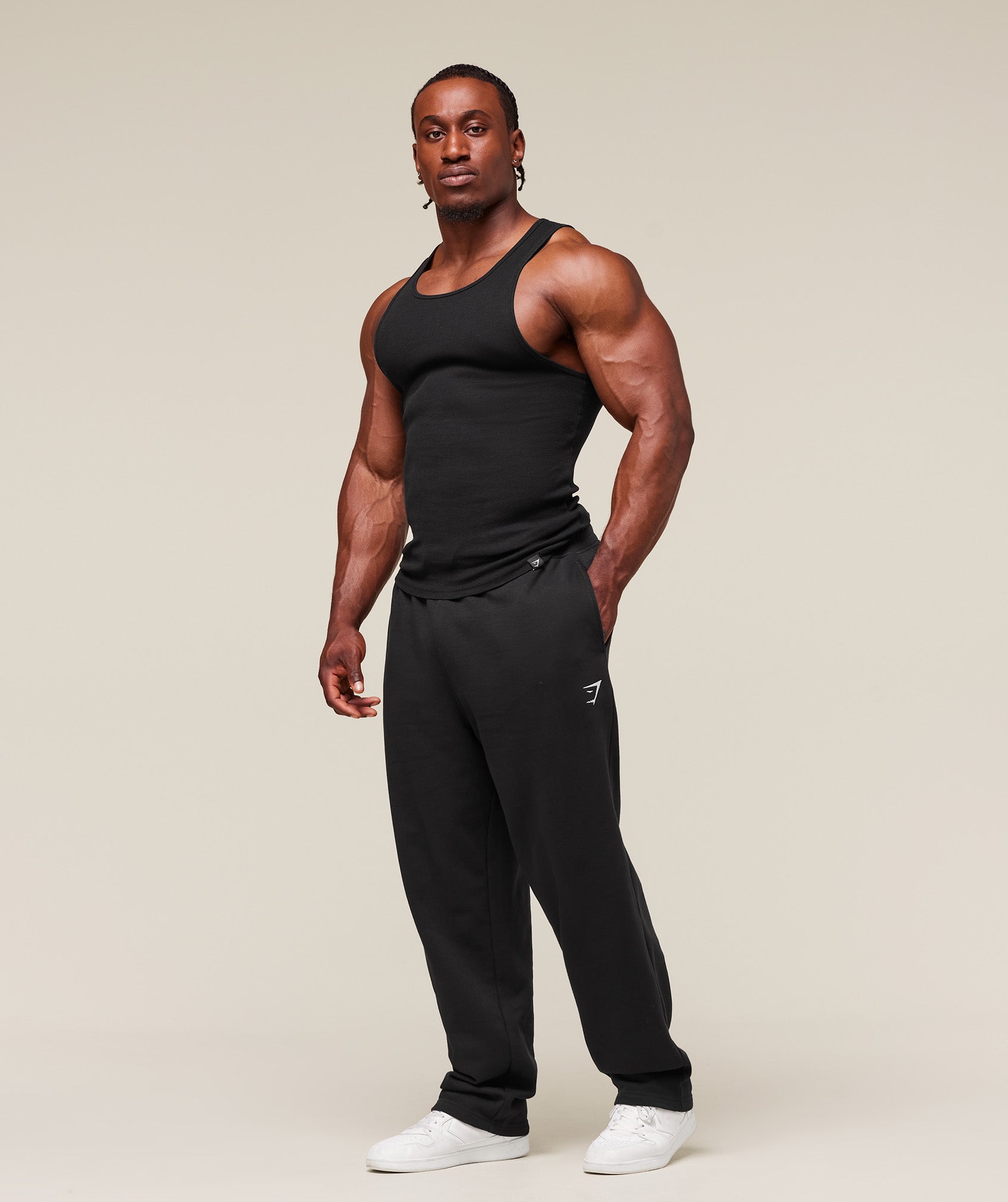 Gymshark Ribbed Tank 1Pk Black