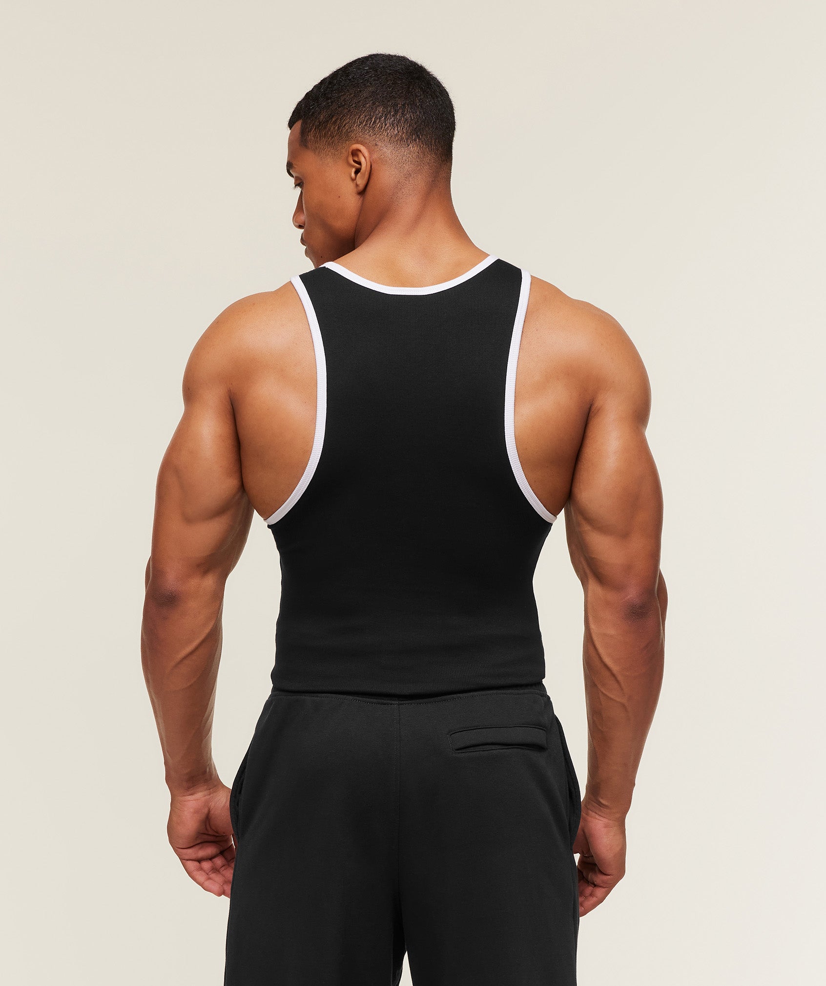 Gymshark Ribbed Tank 1Pk Black