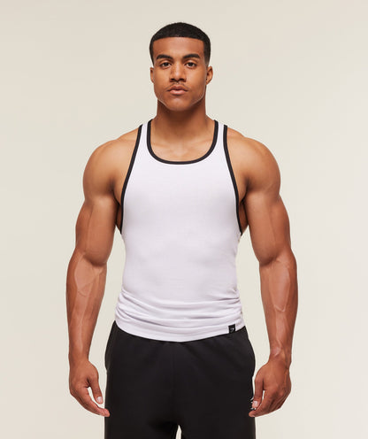 Gymshark Ribbed Tank 1Pk White