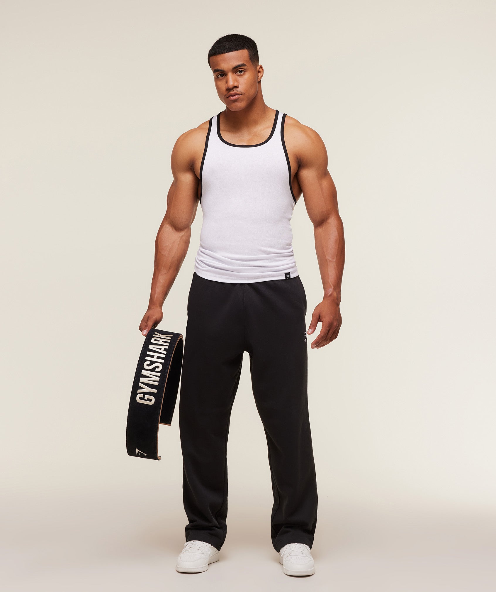 Gymshark Ribbed Tank 1Pk White