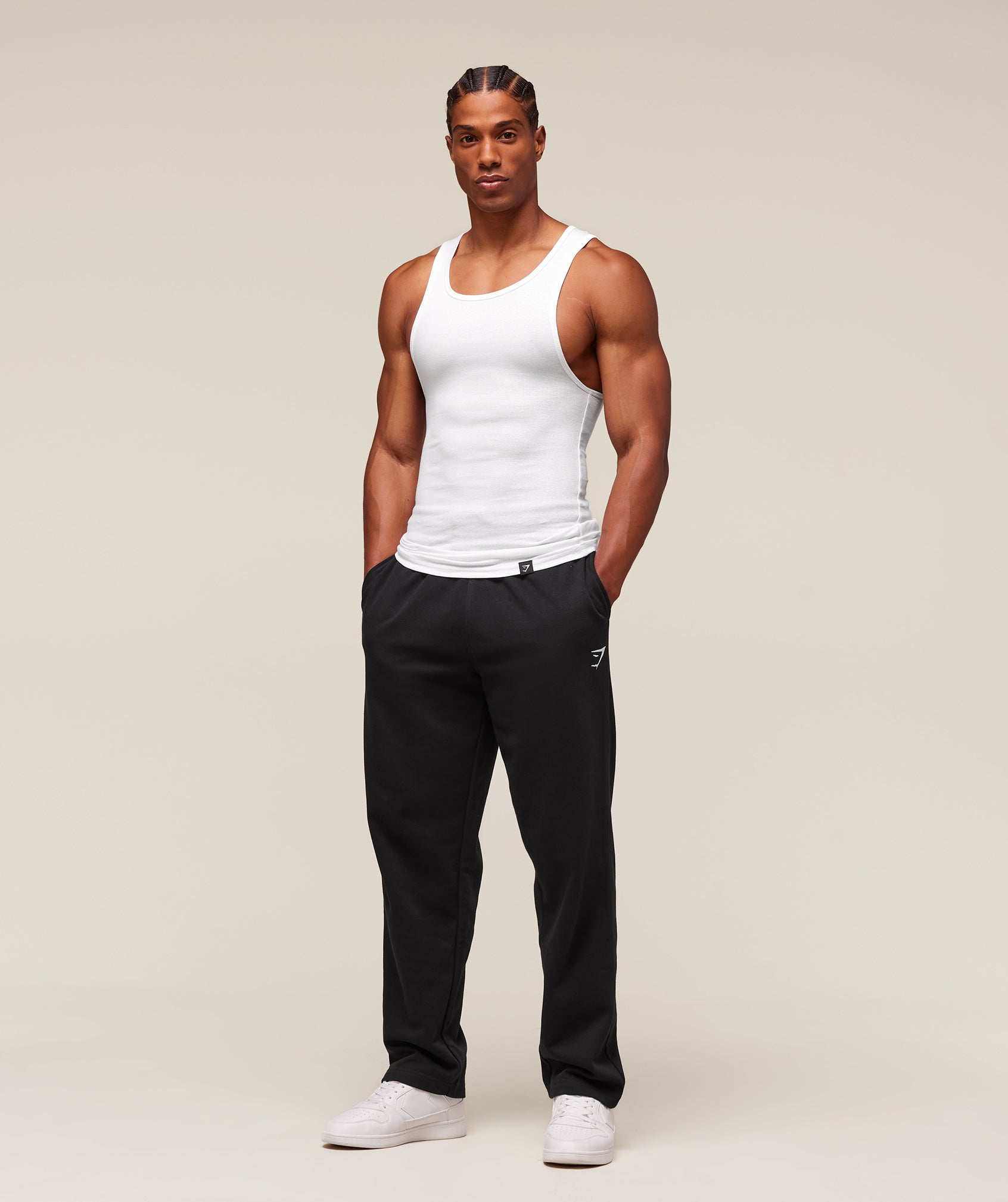 Gymshark Ribbed Tank 1Pk White