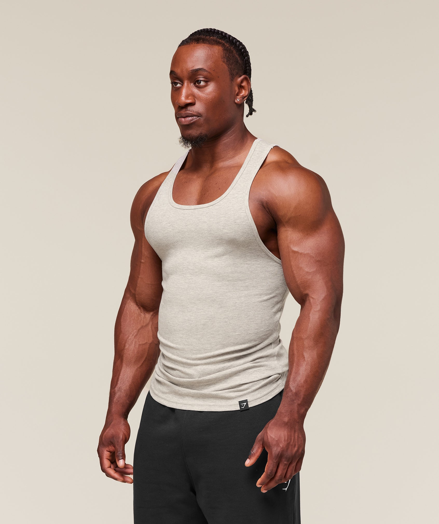 Gymshark Ribbed Tank 3Pk White