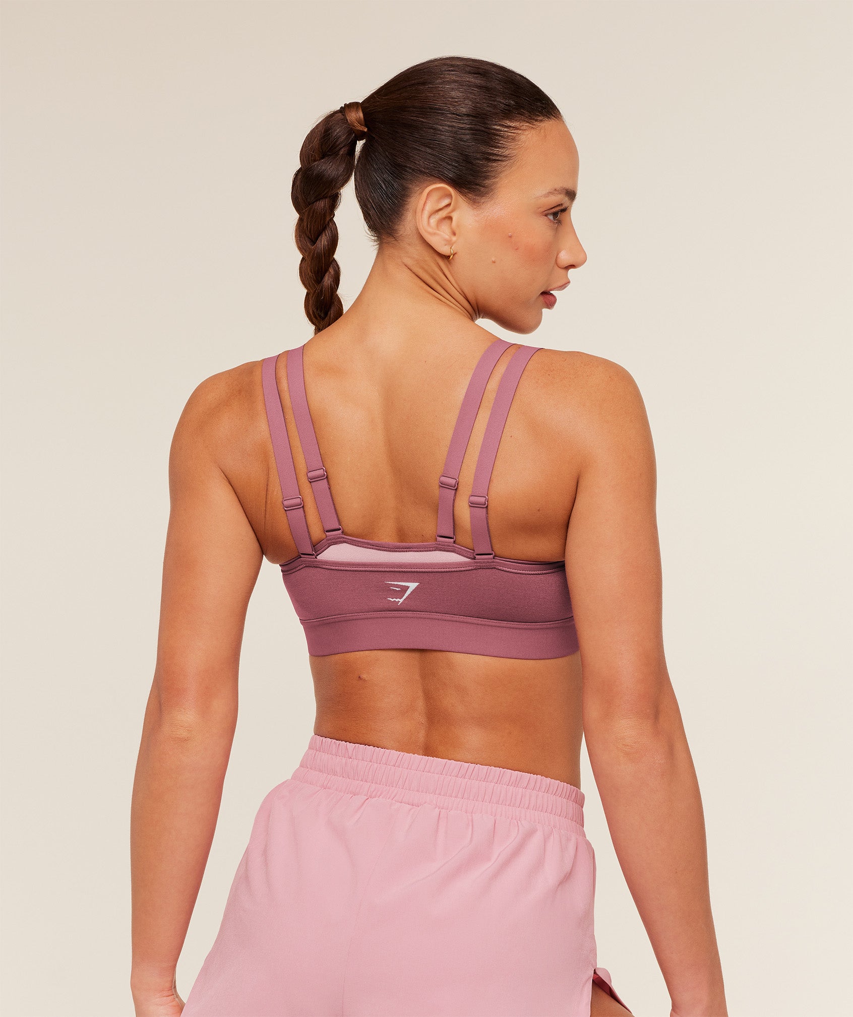 Women's Gymshark Interval Seamless Medium Support  Sports Bra Reset Pink