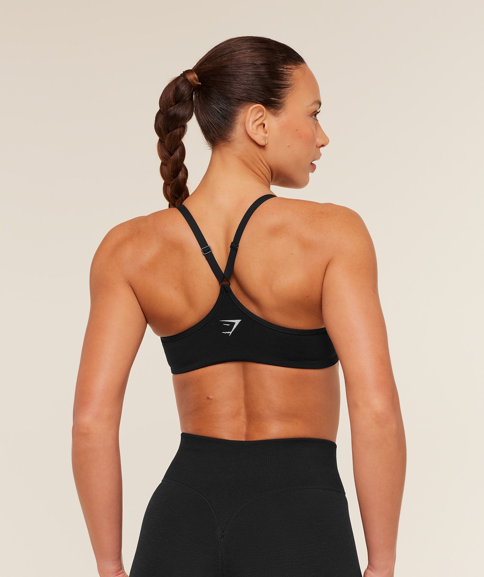 Women's Gymshark Interval Seamless Light Support Sports Bra Black