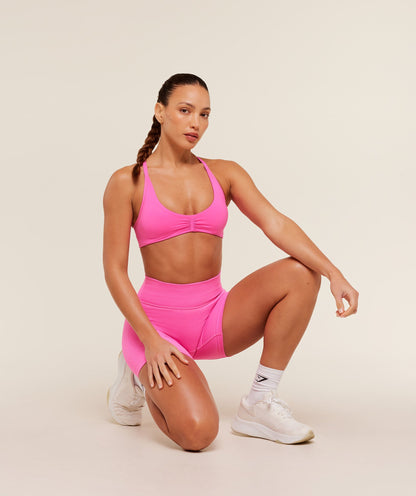 Women's Gymshark Interval Seamless Light Support Sports Bra Electric Pink