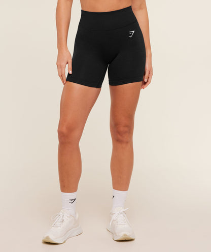 Women's Gymshark Interval Seamless Shorts Black