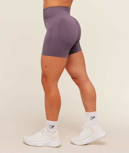 Women's Gymshark Interval Seamless Shorts Dusk Purple