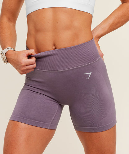 Women's Gymshark Interval Seamless Shorts Dusk Purple