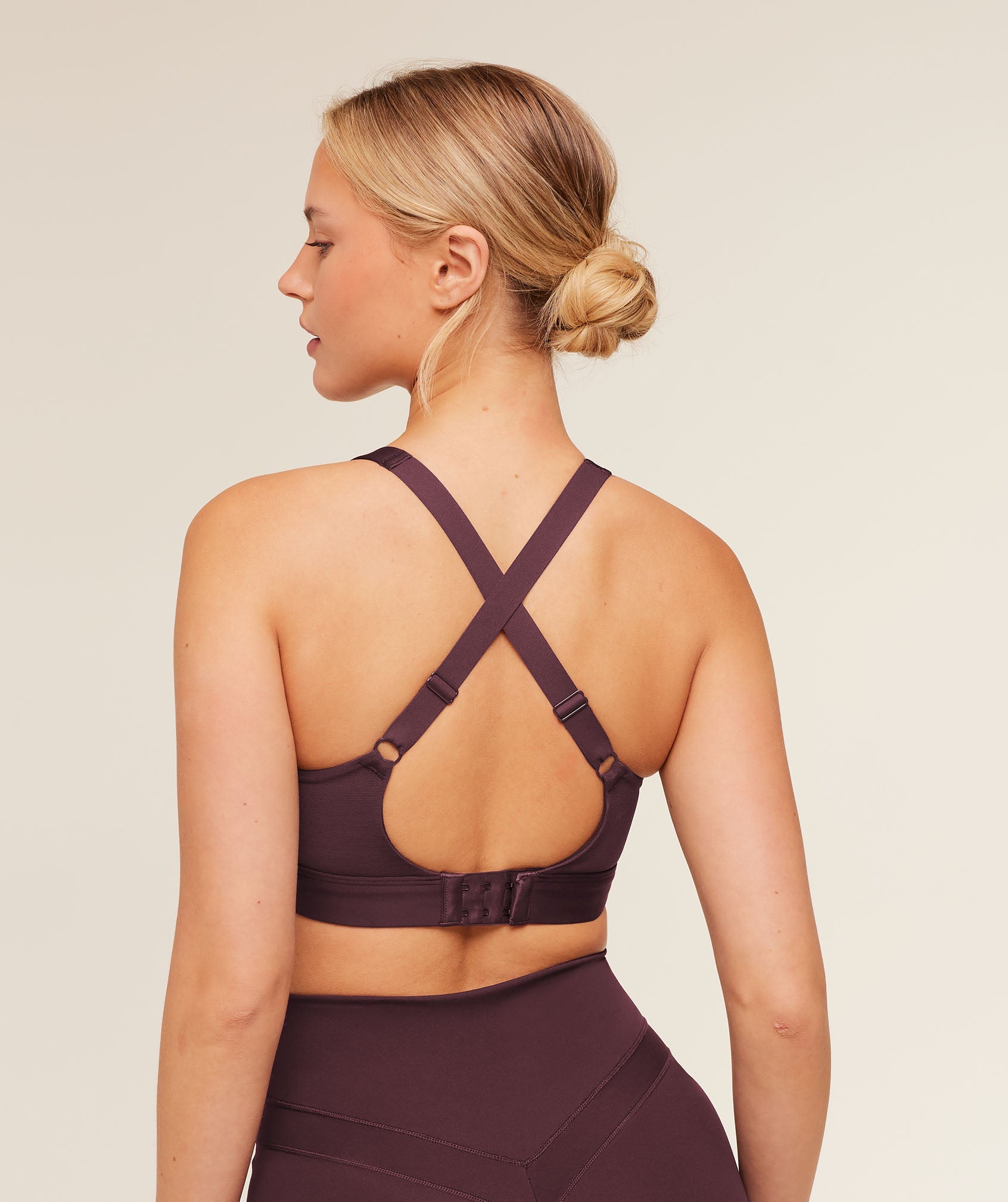 Women's Gymshark High Support Ruched Sports Bra Cherry Purple