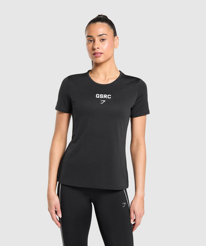 Women's Gymshark Run Club Graphic T-Shirt Black