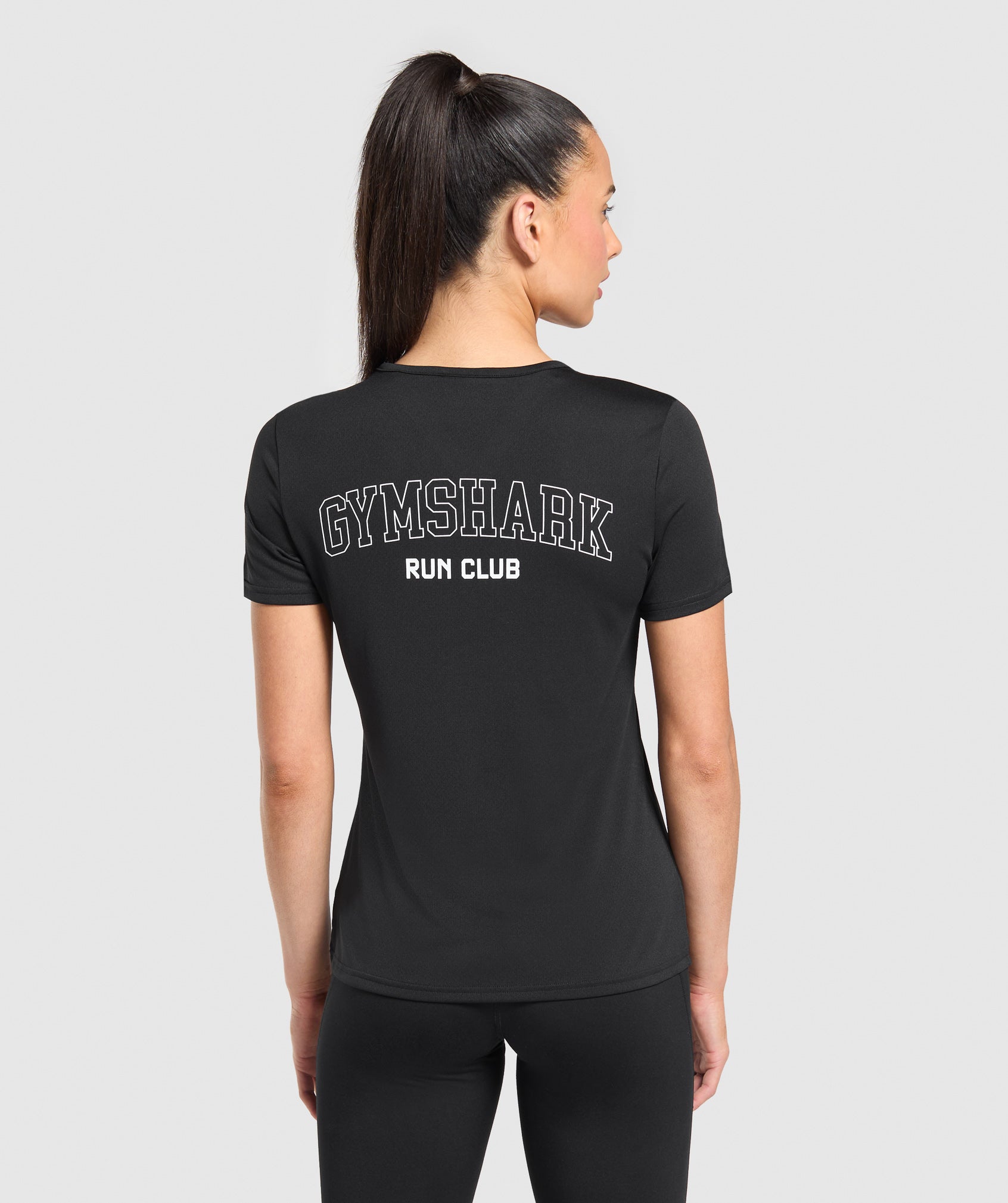 Women's Gymshark Run Club Graphic T-Shirt Black