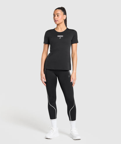 Women's Gymshark Run Club Graphic T-Shirt Black