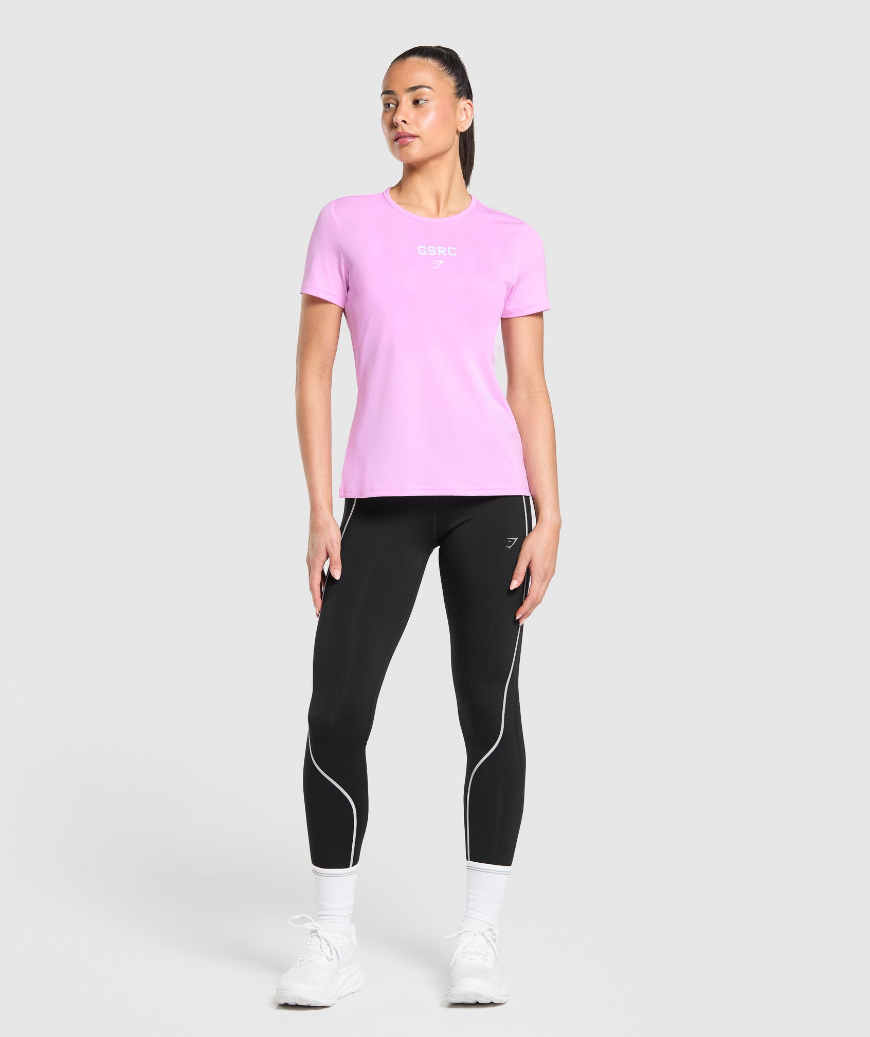Women's Gymshark Run Club Graphic T-Shirt Sour Pink