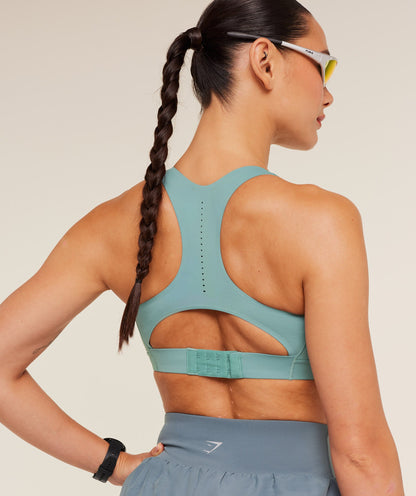 Women's Gymshark Medium Support Running Sports Bra Gs Storm Blue