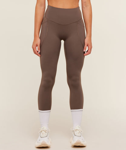 Women's Gymshark Running Pocket Leggings Camo Brown