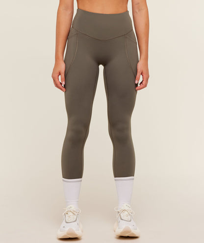 Women's Gymshark Running Pocket Leggings Camo Brown