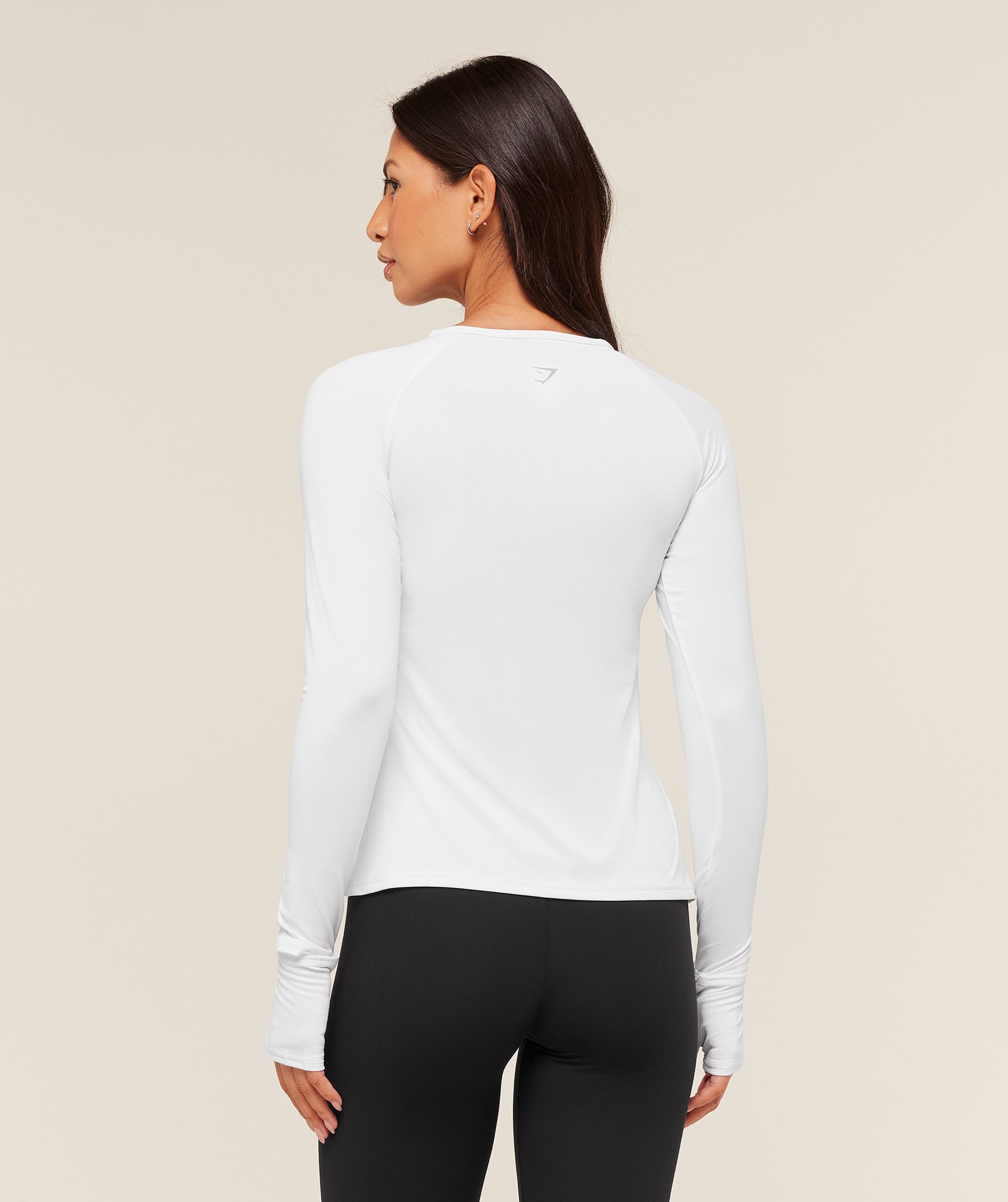 Women's Gymshark Running Long Sleeve Top White