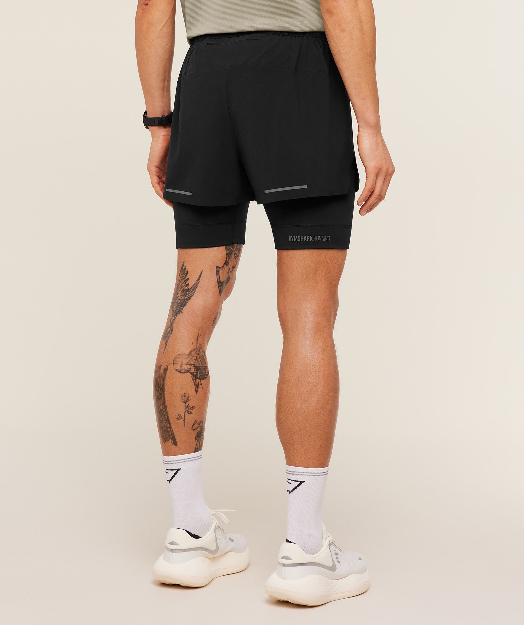 Gymshark Running Elite 2 In 1 5" Shorts Black