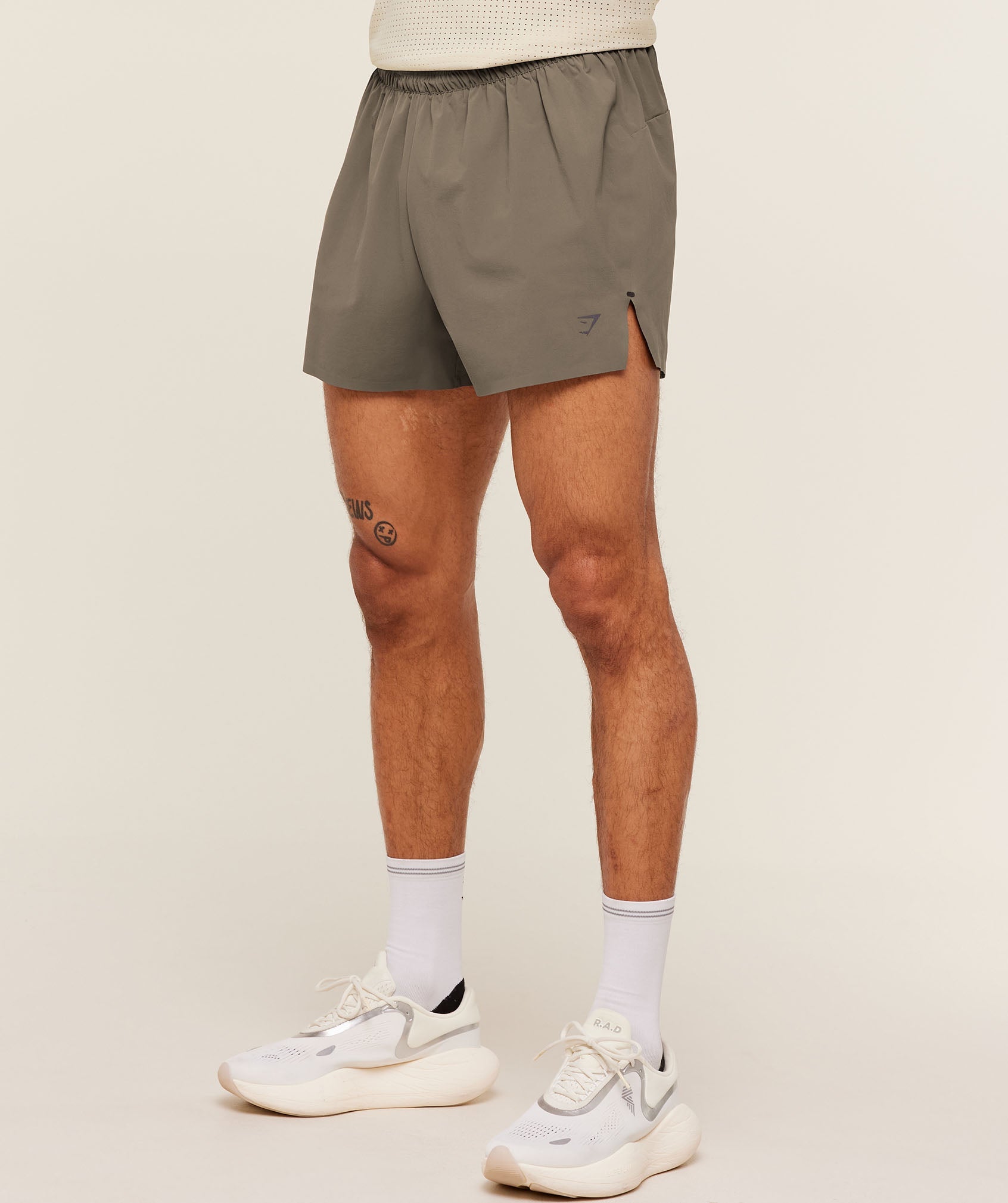 Gymshark Running Elite 5" Short Camo Brown