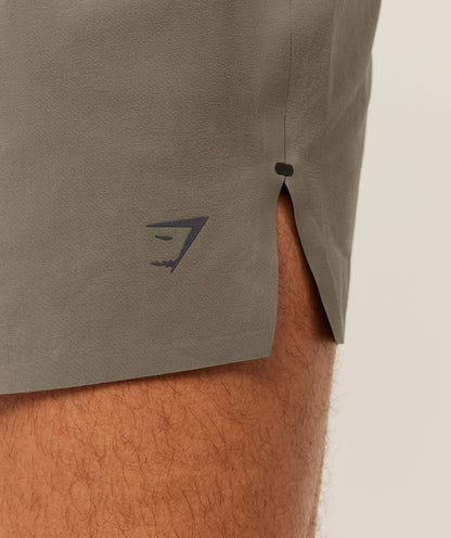 Gymshark Running Elite 5" Short Camo Brown