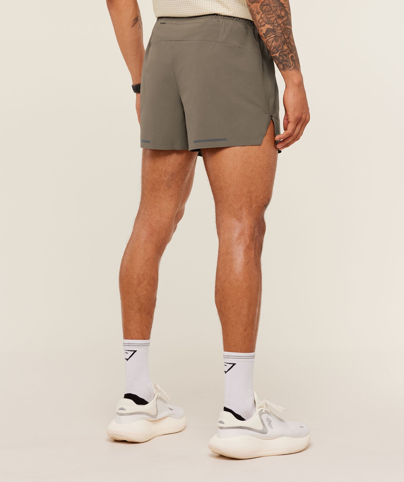 Gymshark Running Elite 5" Short Camo Brown