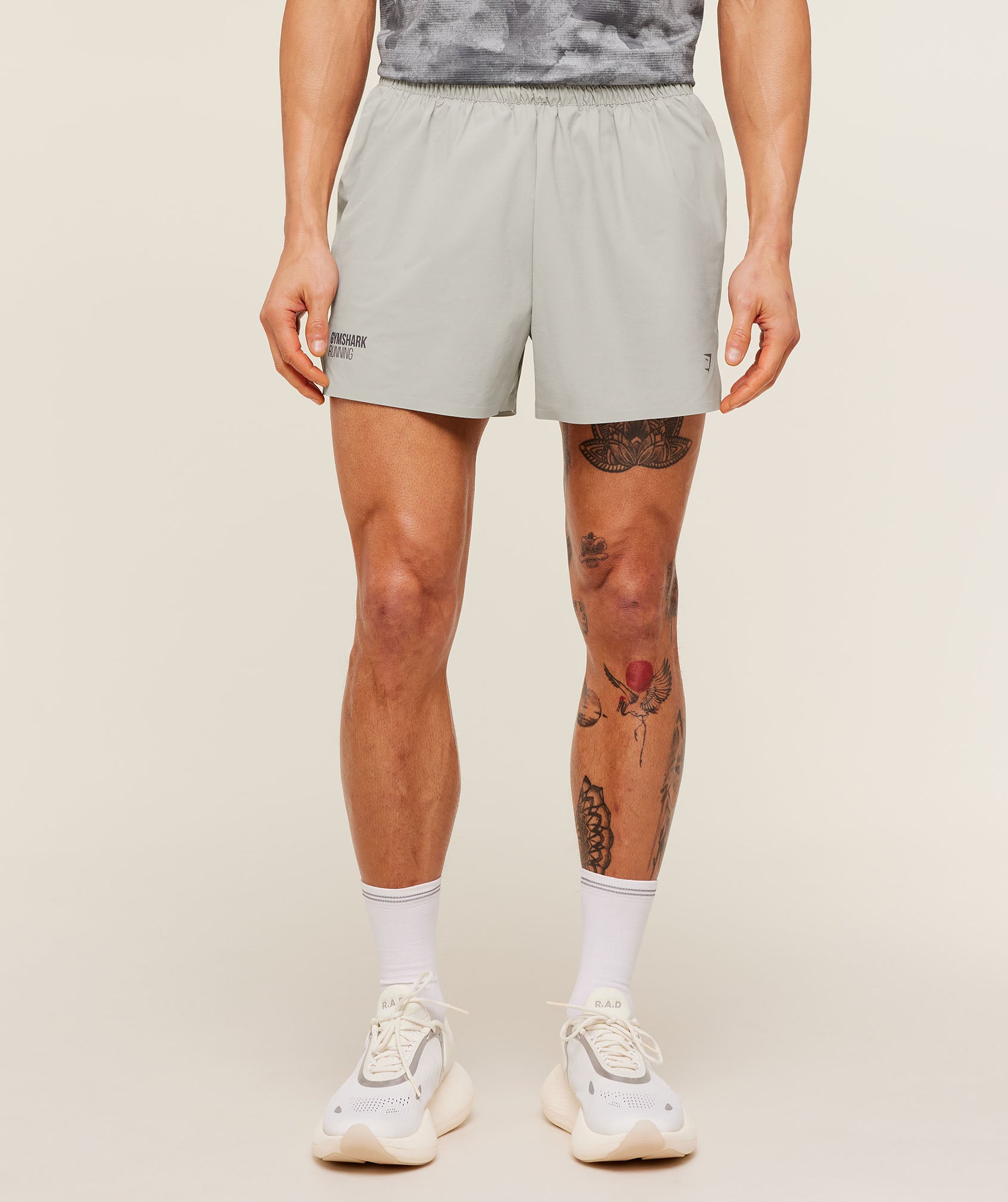 Gymshark Running Elite 5" Short Stone Grey