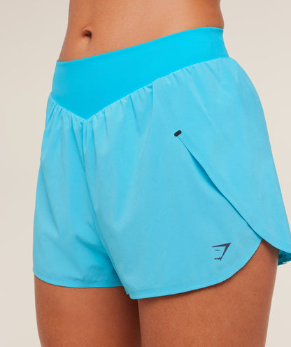 Women's Gymshark Running Elite 4" Loose Fit Shorts Brand Blue