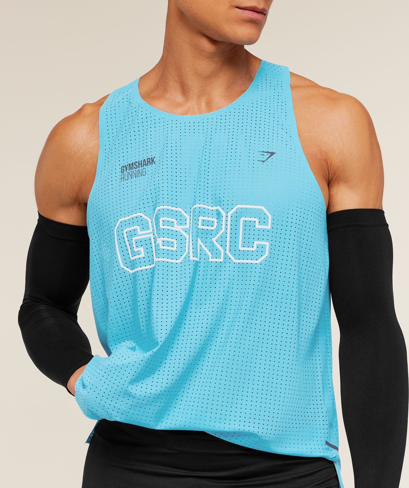 Gymshark Running Elite Race Vest Brand Blue