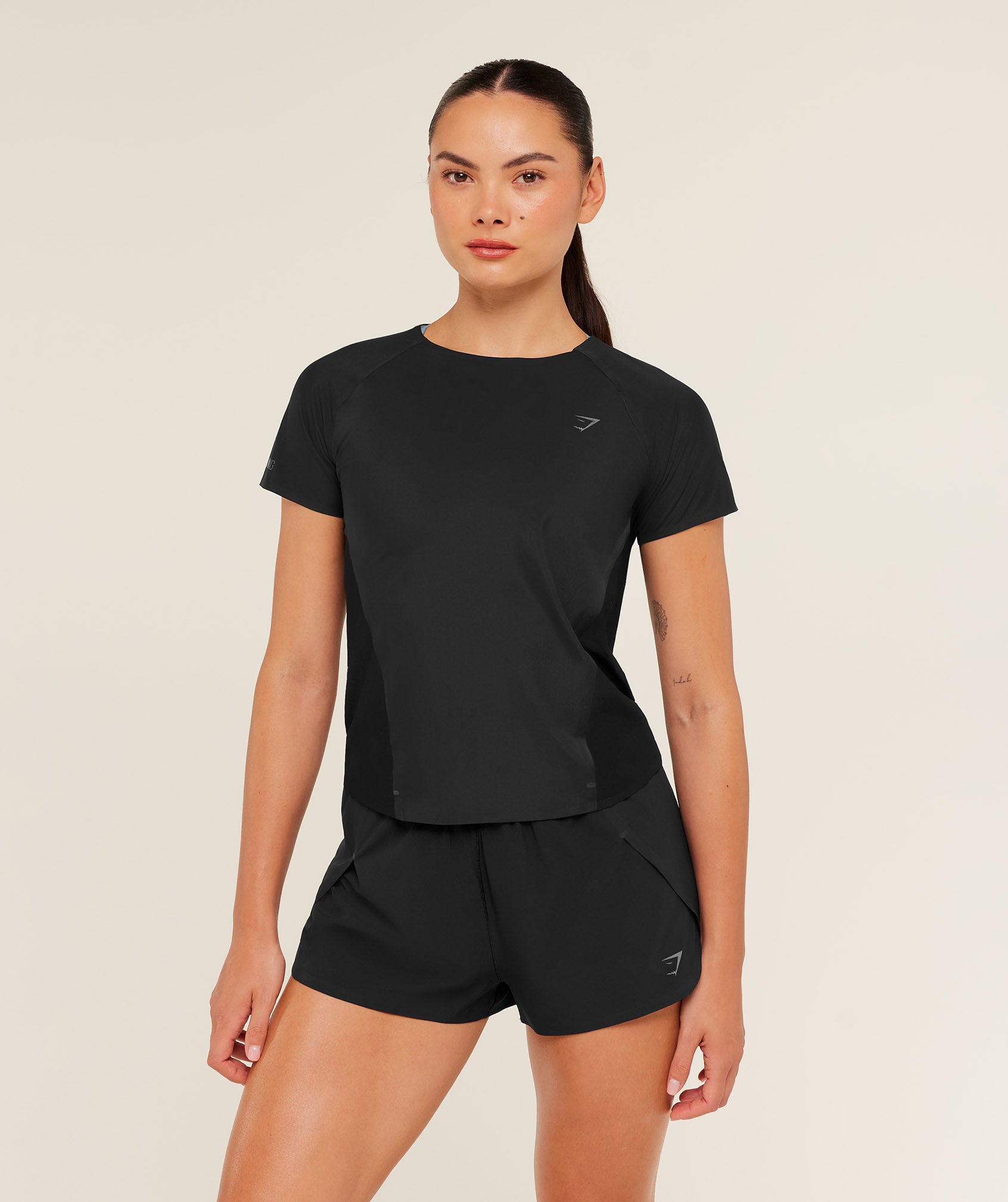 Women's Gymshark Running Elite T-Shirt Black