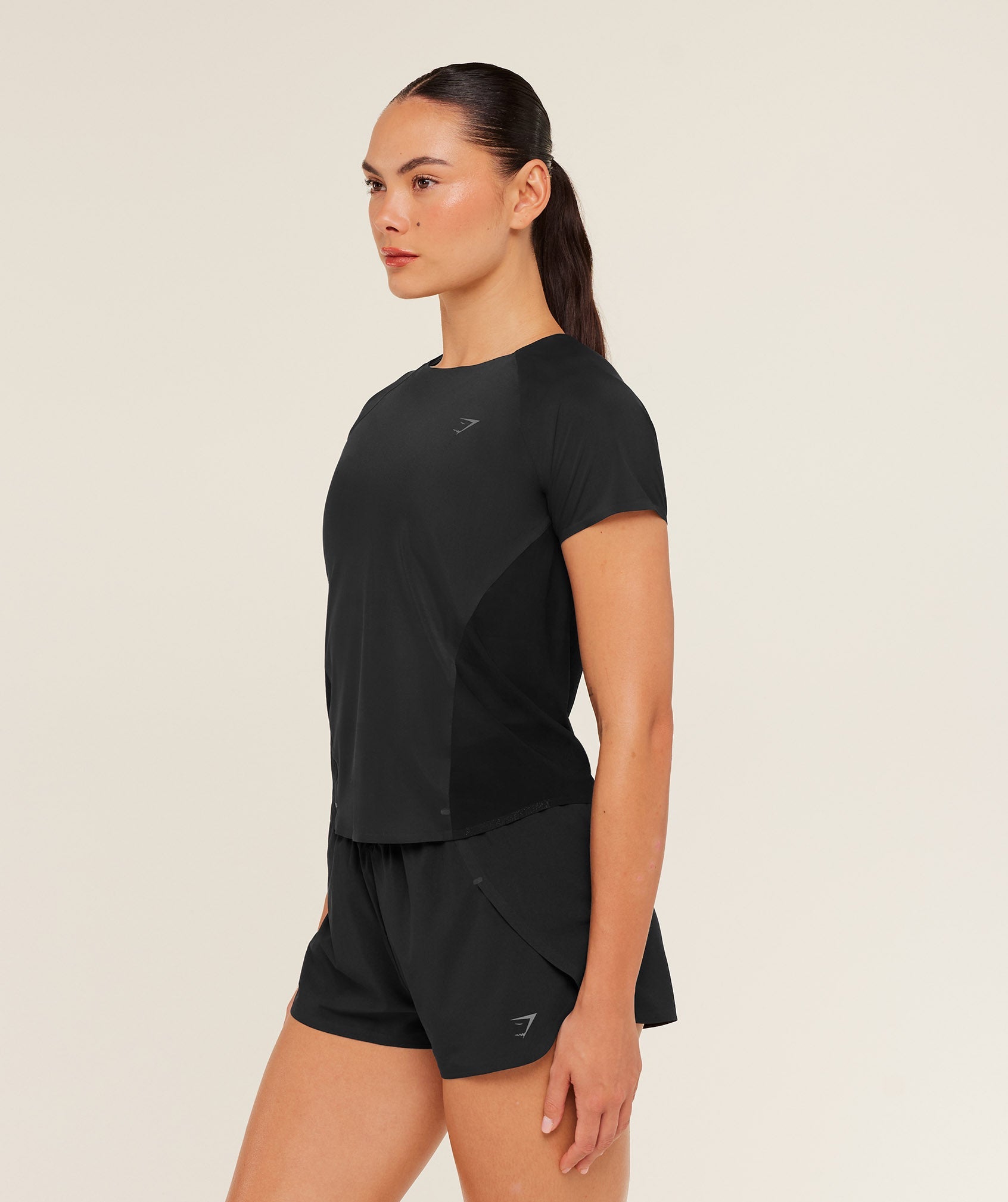 Women's Gymshark Running Elite T-Shirt Black