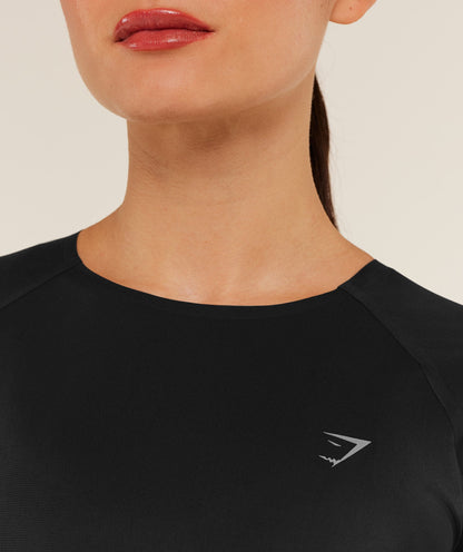 Women's Gymshark Running Elite T-Shirt Black