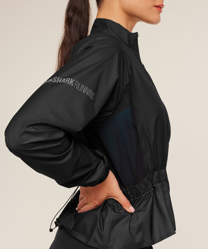 Women's Gymshark Running Elite Windproof Jacket Black