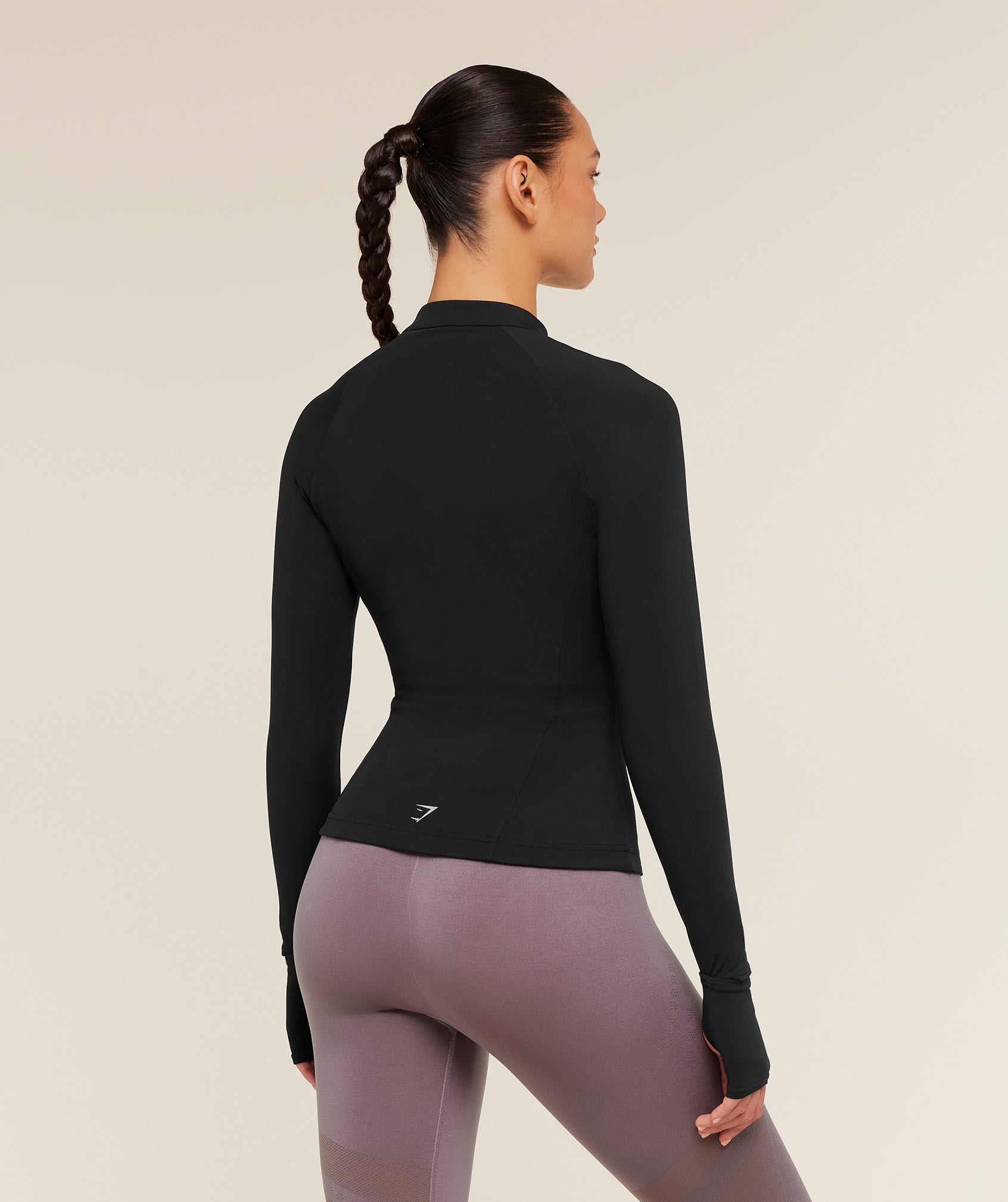 Women's Gymshark Running Full Zip Jacket Black
