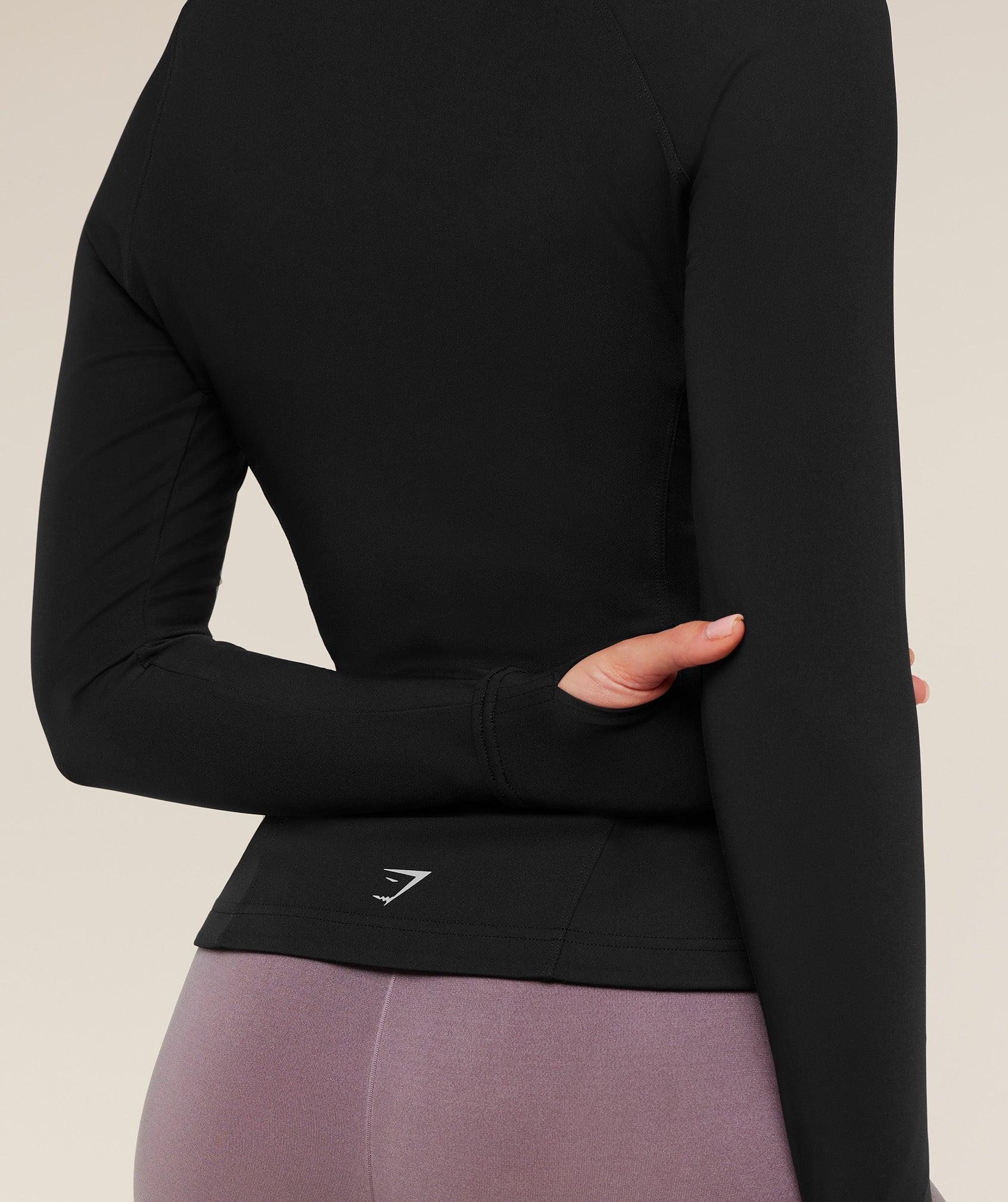 Women's Gymshark Running Full Zip Jacket Black