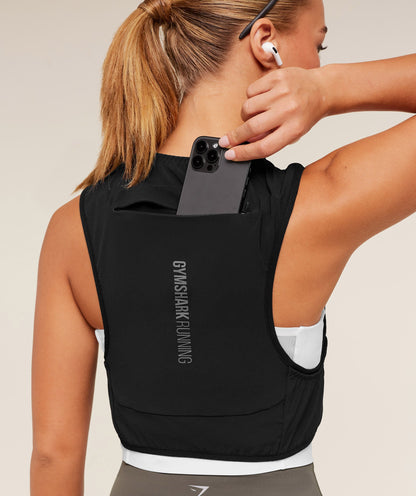 Women's Gymshark Running Elite Hydration Vest Black