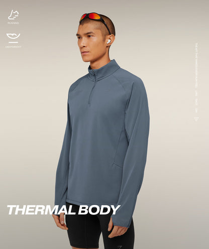 Gymshark Running Elite 1/4 Zip Titanium Blue