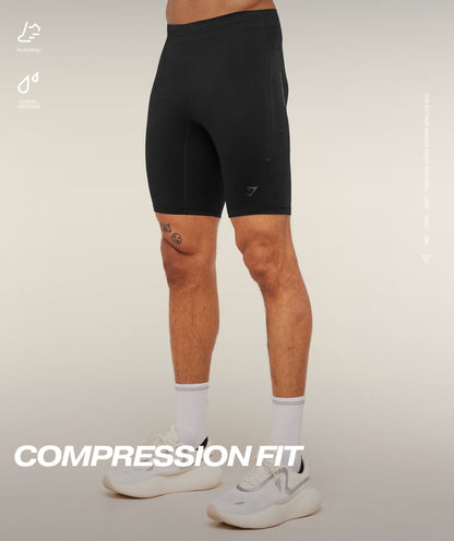 Gymshark Running Elite Race Half Tight Black