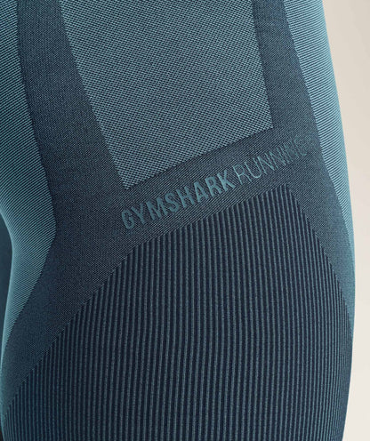 Gymshark Seamless Running Half Tight Stealth Blue