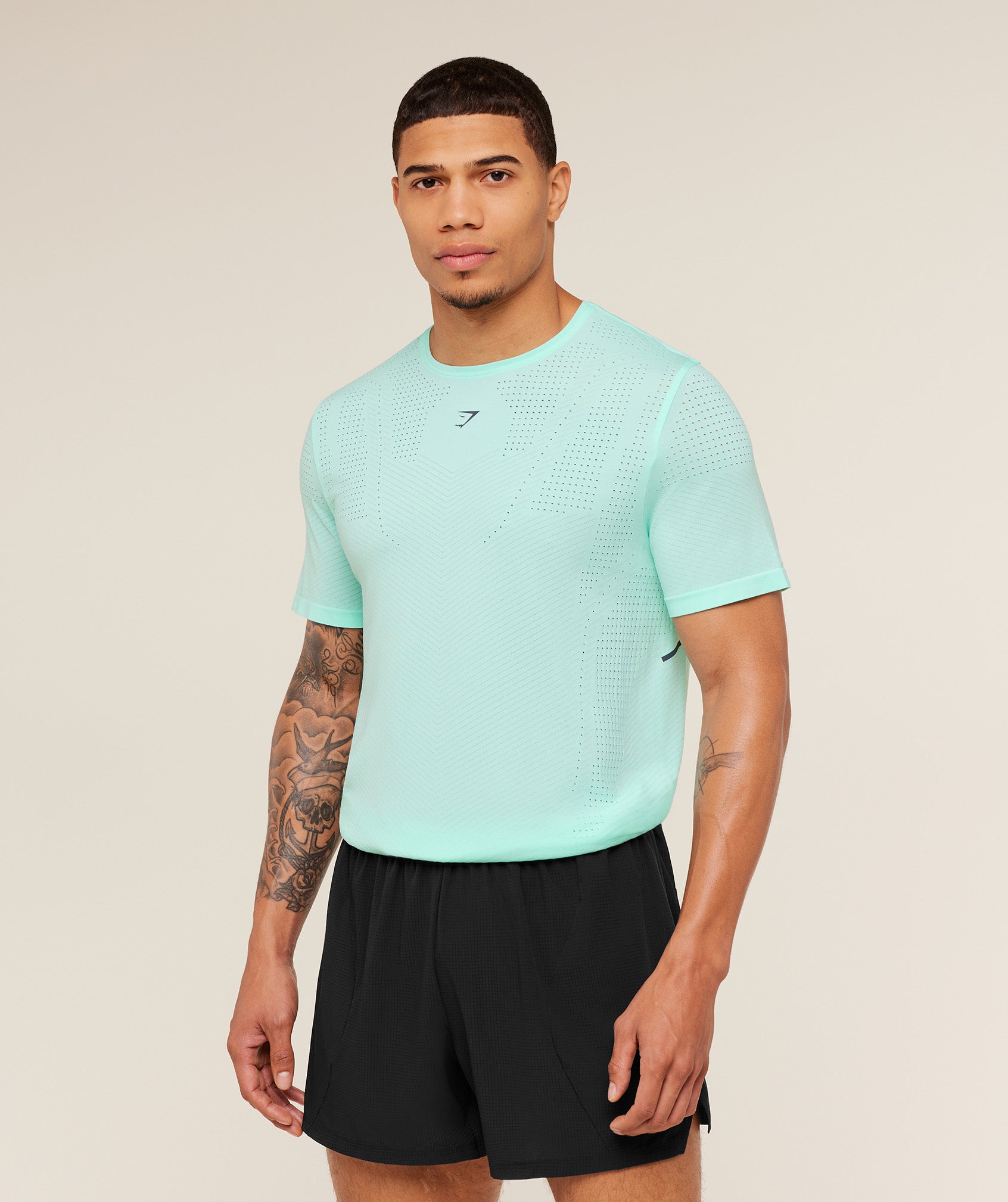 Gymshark Seamless Running T-Shirt Pop Turquoise