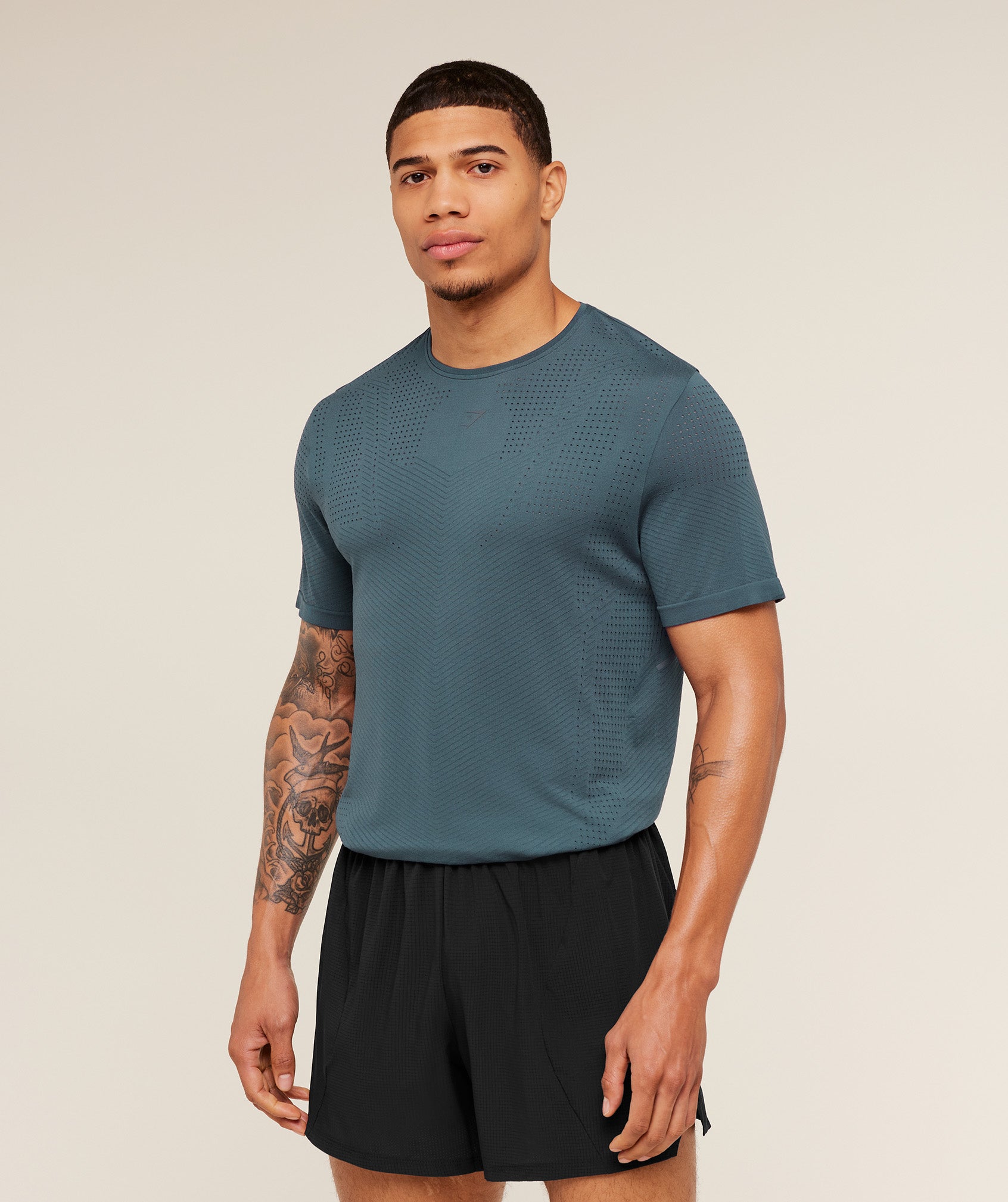 Gymshark Seamless Running T-Shirt Gs Stealth Blue