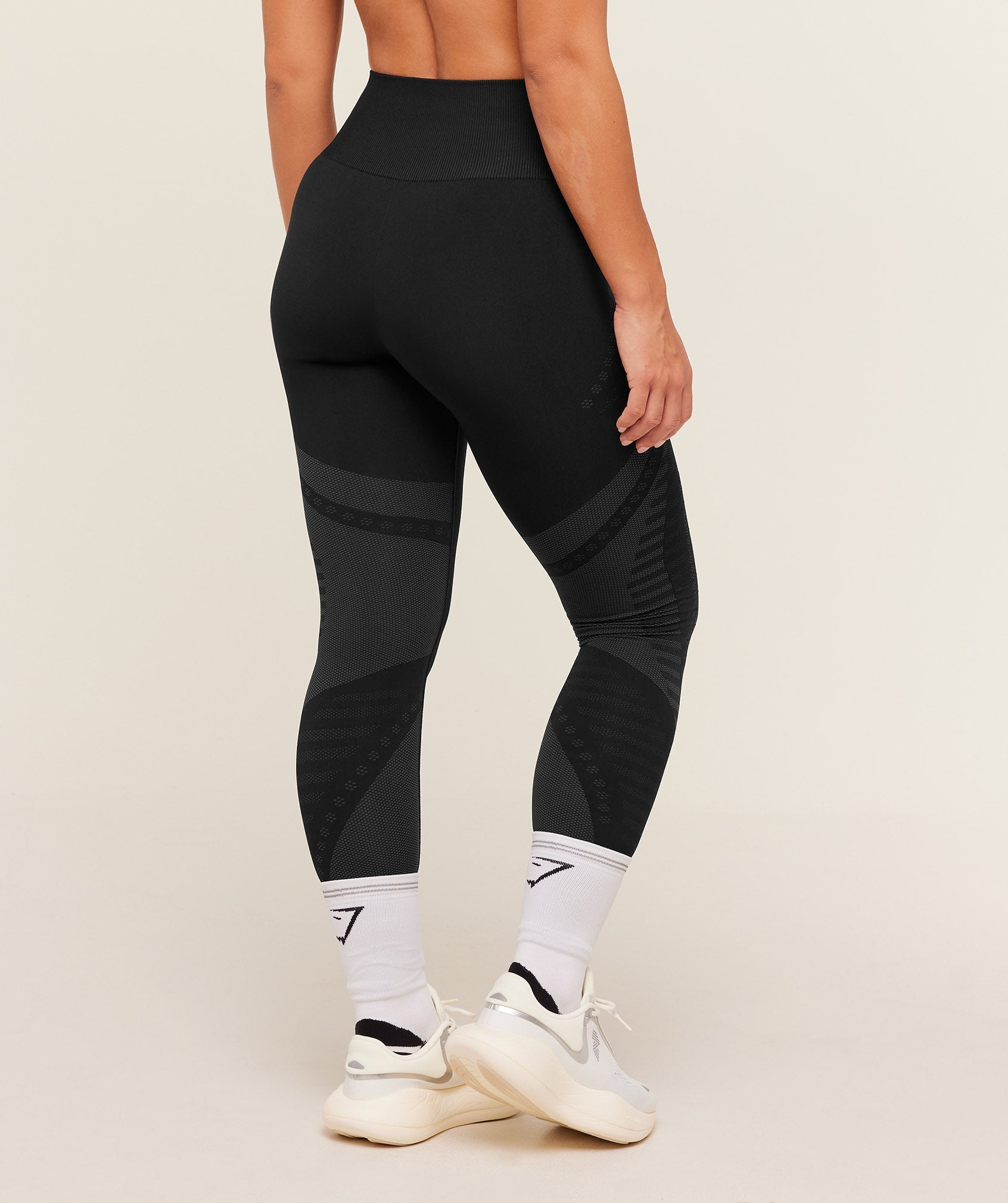 Women's Gymshark Running Seamless Leggings Gs Black