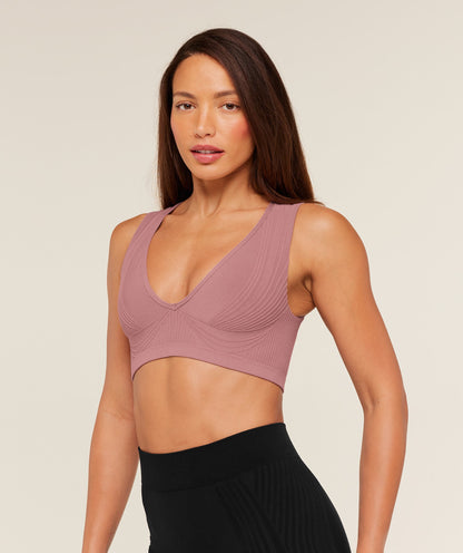Women's Gymshark Luxe Light Support Sports Bra Calm Pink