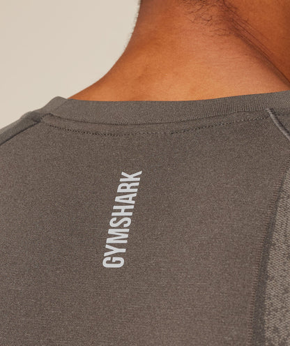 Gymshark Shadow Seamless Long Sleeve T-Shirt Camo Brown