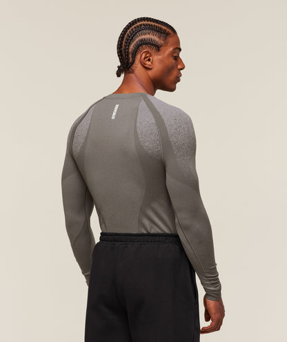 Gymshark Shadow Seamless Long Sleeve T-Shirt Meteor Grey
