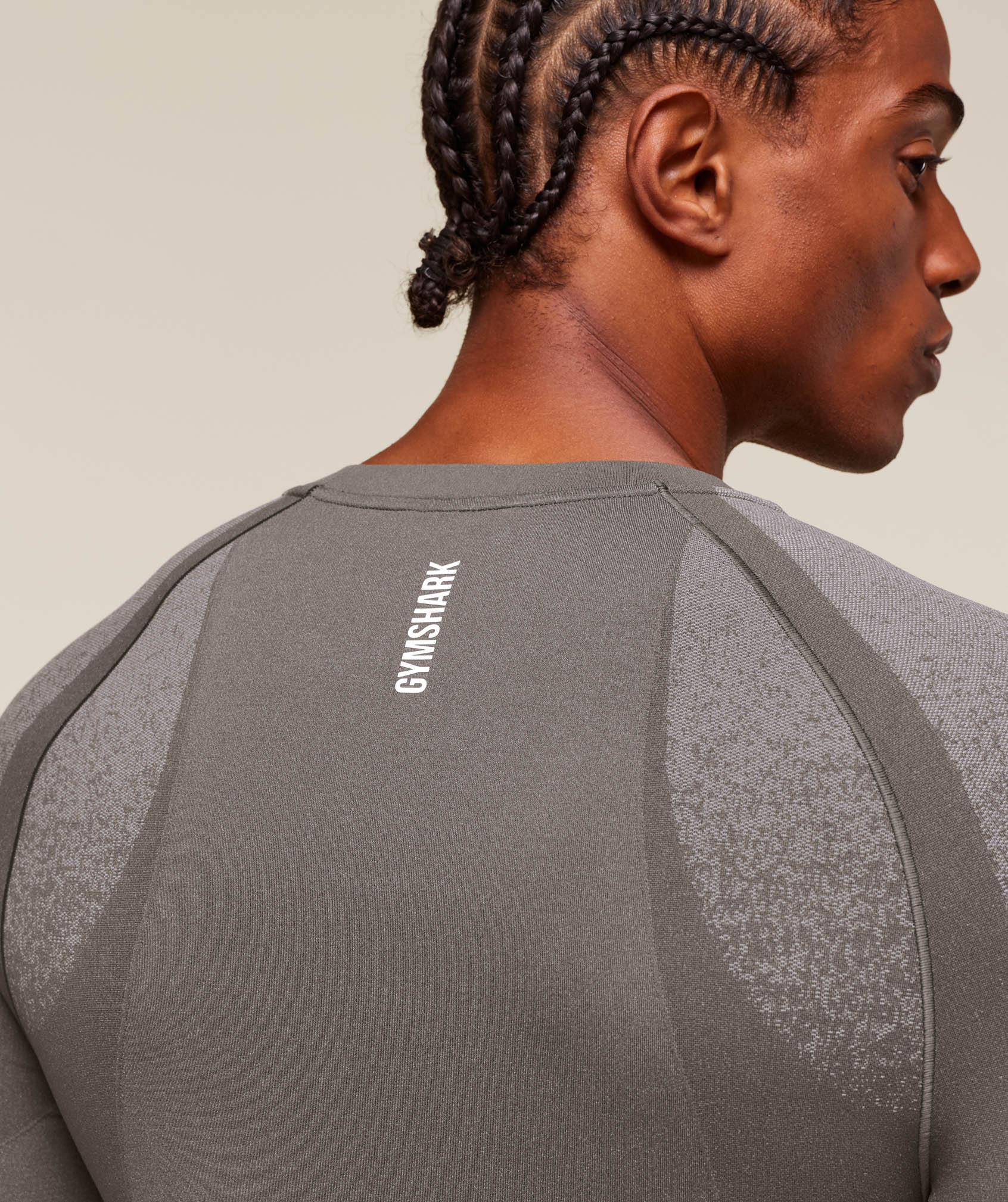 Gymshark Shadow Seamless Long Sleeve T-Shirt Meteor Grey