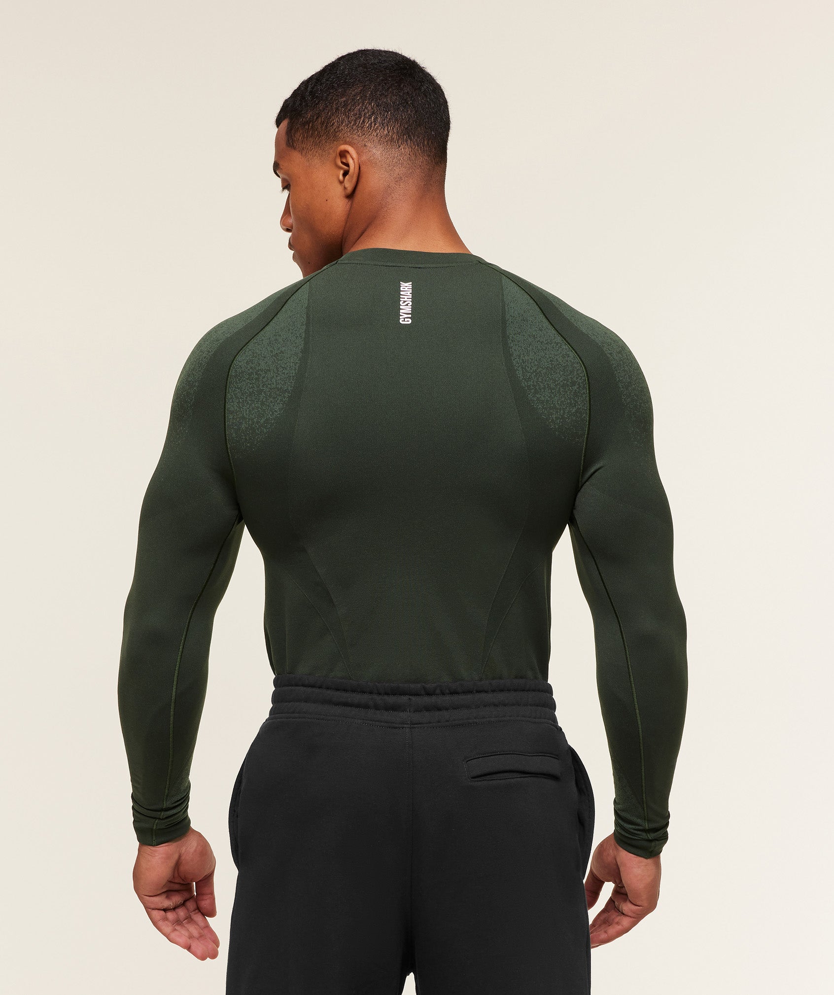 Gymshark Shadow Seamless Long Sleeve T-Shirt Trail Green