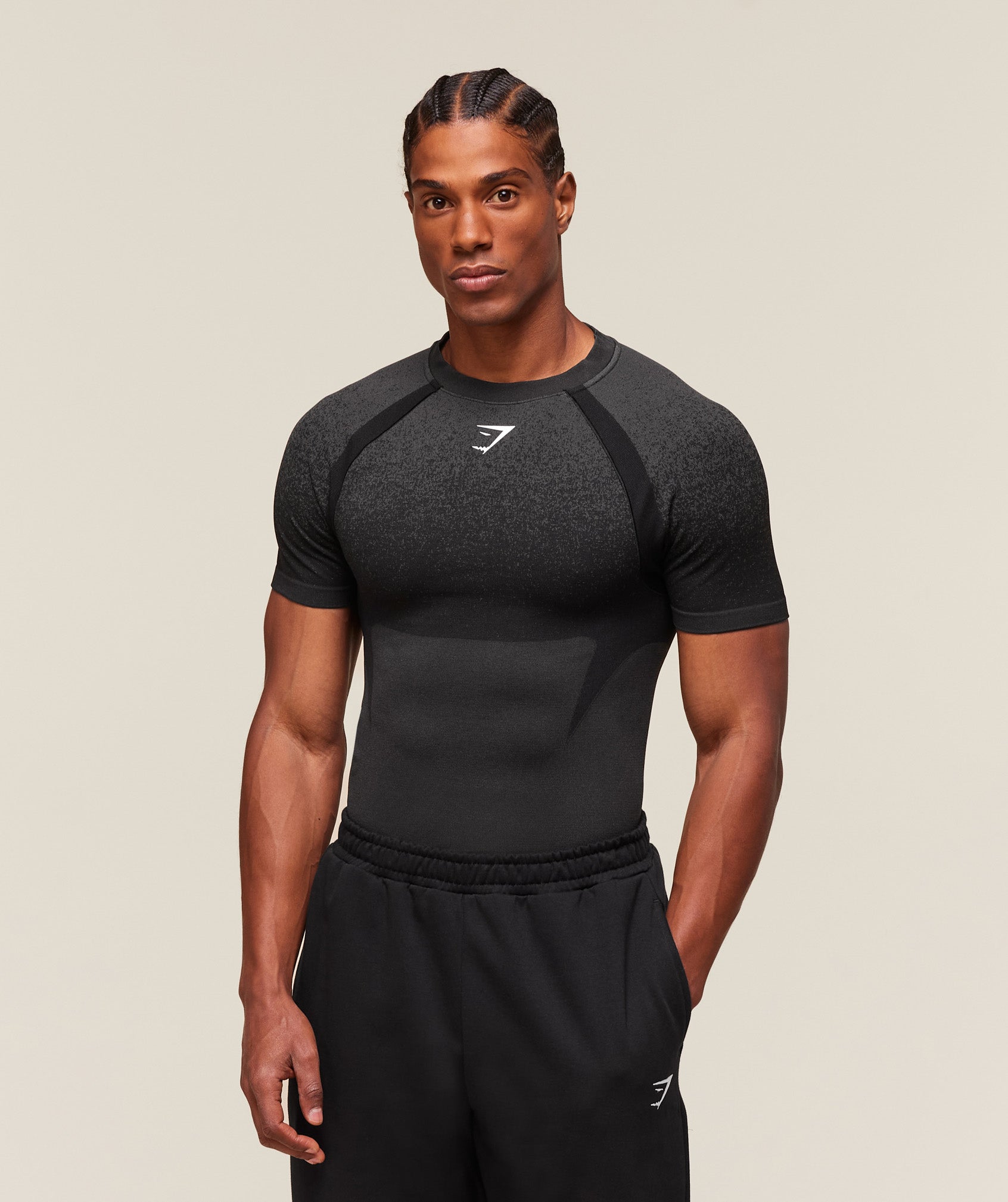 Gymshark Shadow Seamless T Shirt Black