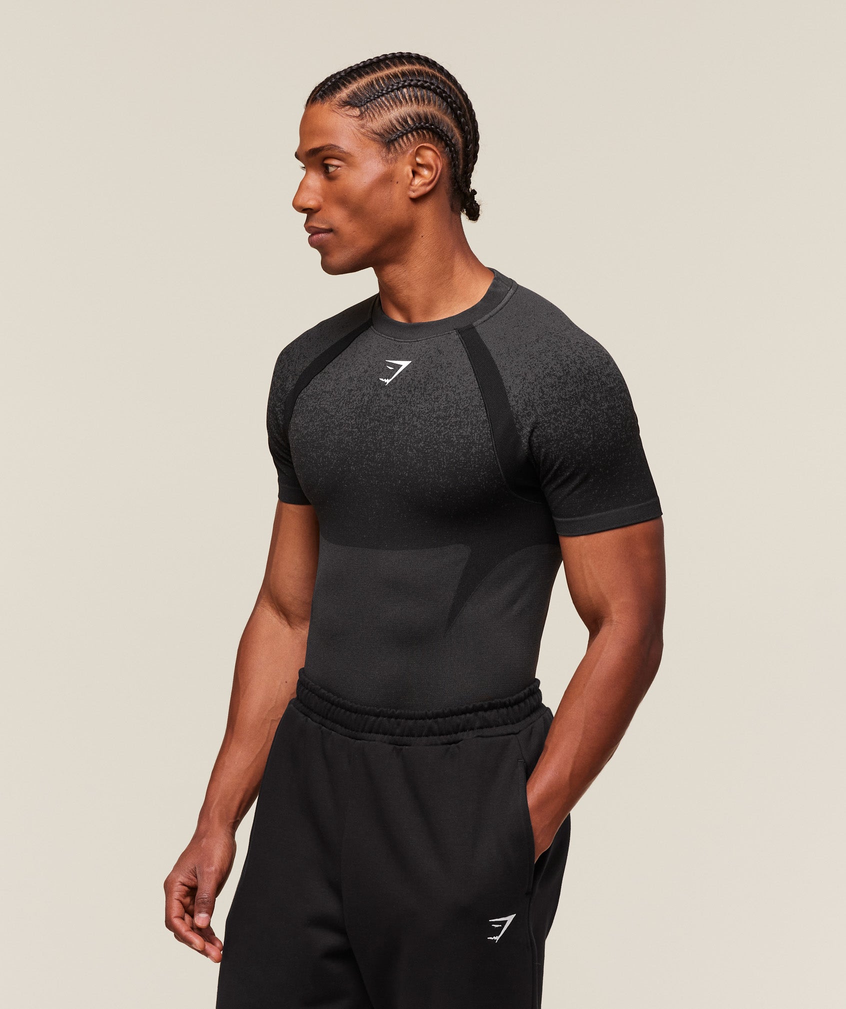 Gymshark Shadow Seamless T Shirt Black
