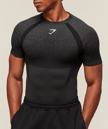 Gymshark Shadow Seamless T Shirt Black